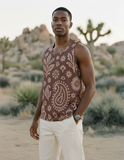 Men's Dusty Rose Tantra Tank Top tank top