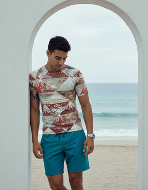 Burnt Sienna Zenith Rash Guard Men's Rashguard — Dripper