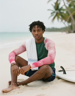 Men's Amaranth Mosaic men's short-sleeve rashguards