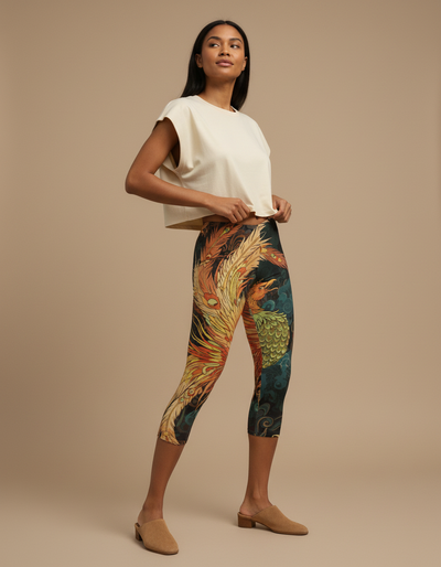 Citrus Orange Elysium Capri Leggings capri leggings