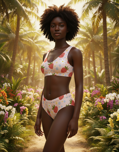 Blush high-waisted bikini
