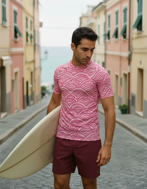 Hot Pink Aoi Rash Guard Men's Rashguard — Dripper