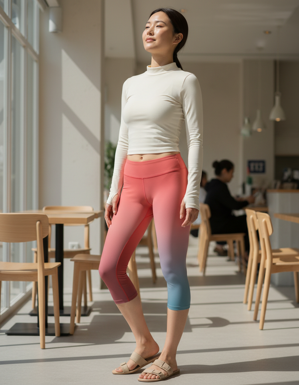 Leggings in Fiery Red Prism