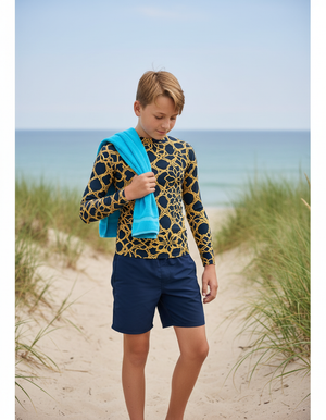 Mosaic Rash Guard Youth Rash Guard — Dripper