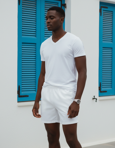 White Men's Swim Trunks swim trunks