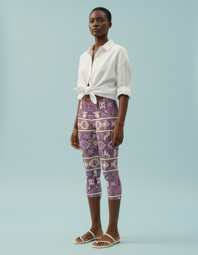 Burnished Lilac Estilo Capri Leggings capri leggings
