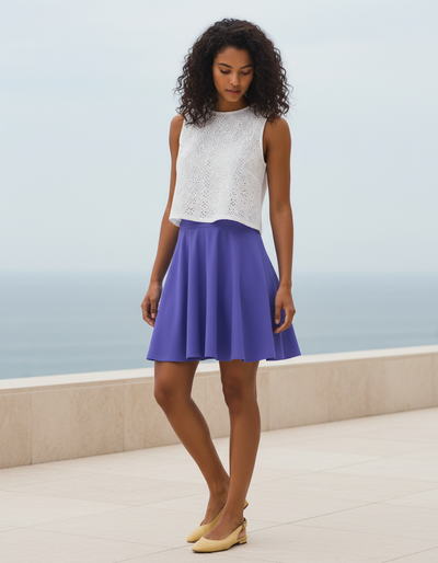 Slate Blue Skater Skirt skater skirt