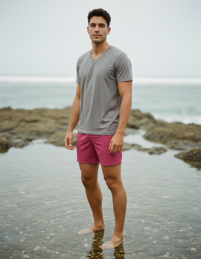 Raspberry Men's Swim Trunks swim trunks