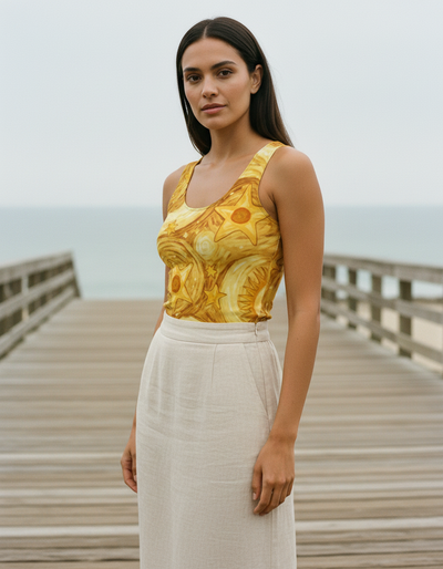 Women's Lemon Yellow Nocturne Tank Top tank top
