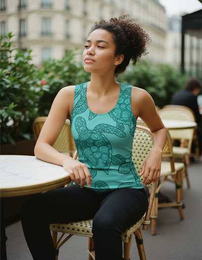 Women's Transformative Teal Aqua Tank Top tank top