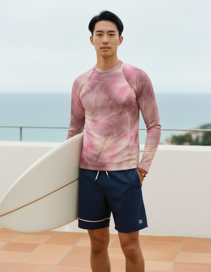Millennial Pink Frost Rash Guard Men's Rashguard — Dripper