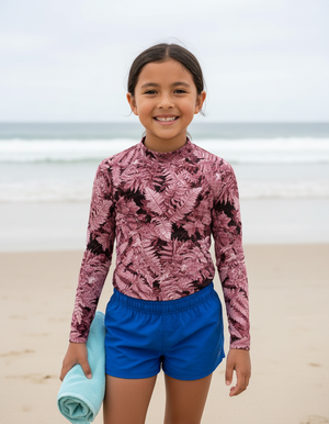 Kids Millennial Pink Verdant kids rashguards