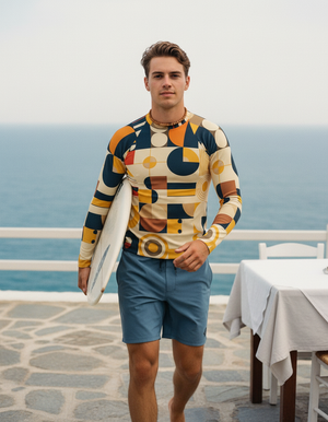 Yellow Form Rash Guard Men's Rashguard — Dripper