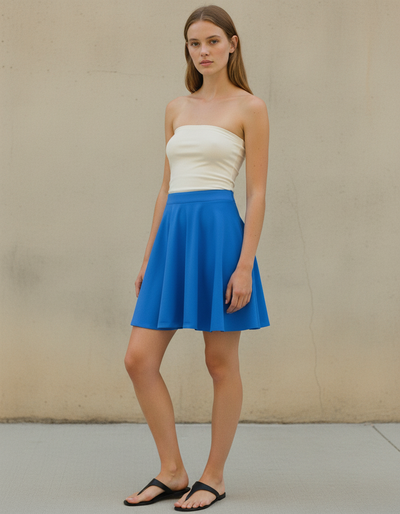 Mediterranean Blue Skater Skirt skater skirt