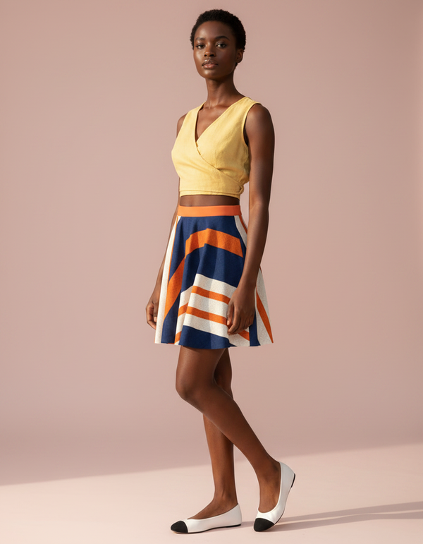 Color Pop Vivid Skater Skirt