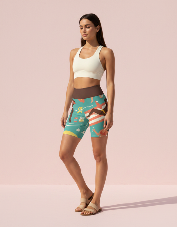 Yoga Shorts in Splash