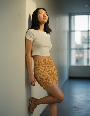 Women's Pictorial Azulejo Short Shorts