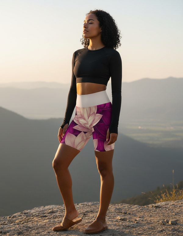 Yoga Shorts in Tranquil
