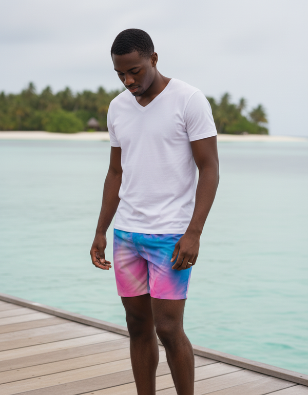 Men's Ice-Dye Swim Trunks