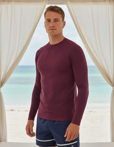 Men's Amaranth rash guard