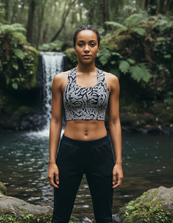 Lattice longline sports bras