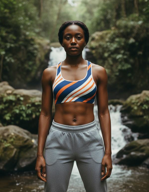 Stripe Collection classic sports bras