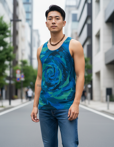 Men's Aqua Tank Top tank top