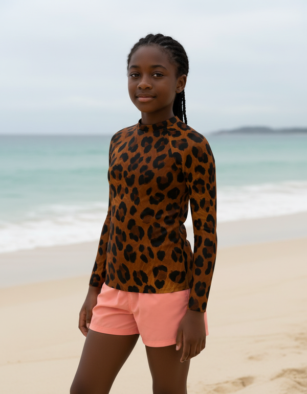 Leopard Collection youth rashguards