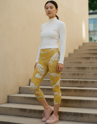 Yellow Kaze Capri Yoga Leggings capri yoga leggings