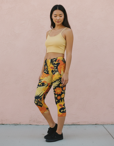 Yellow Ember Capri Leggings capri leggings