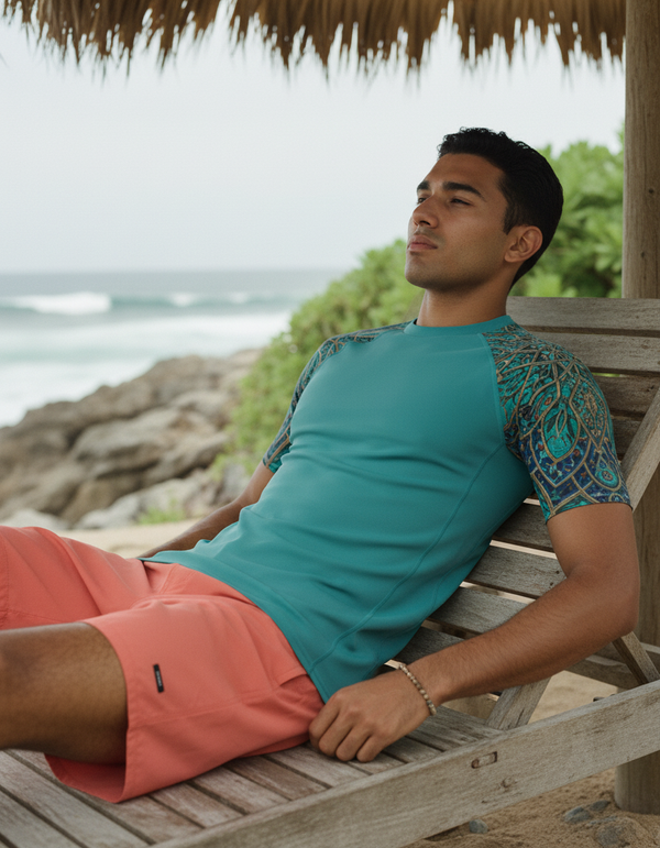 Men's Ottoman Tile Rash Guard