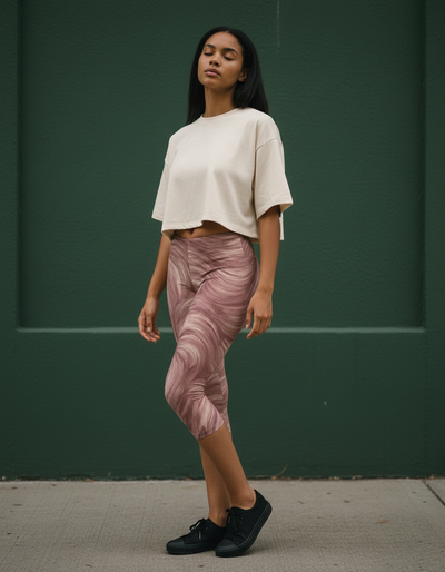 Dusty Rose Lumina Capri Leggings capri leggings