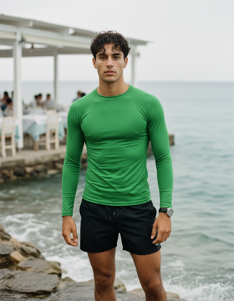 Parrot Green Rash Guard Men's Rashguard — Dripper