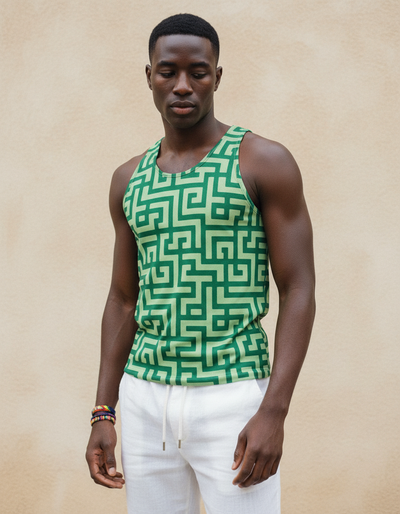 Men's Runway Emerald Kintsugi Tank Top tank top