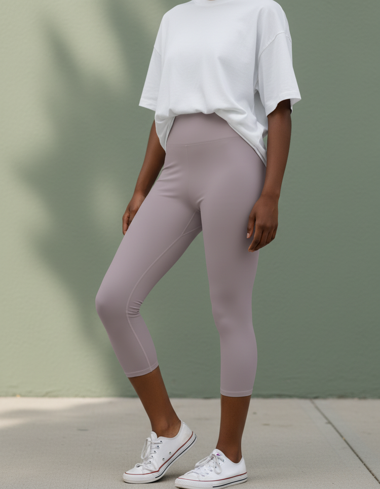 Burnished Lilac Capri Yoga Leggings Capri Yoga Leggings — Dripper