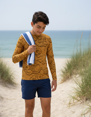 Amber Haze Zephyr Youth Rash Guard Youth Rash Guard — Dripper