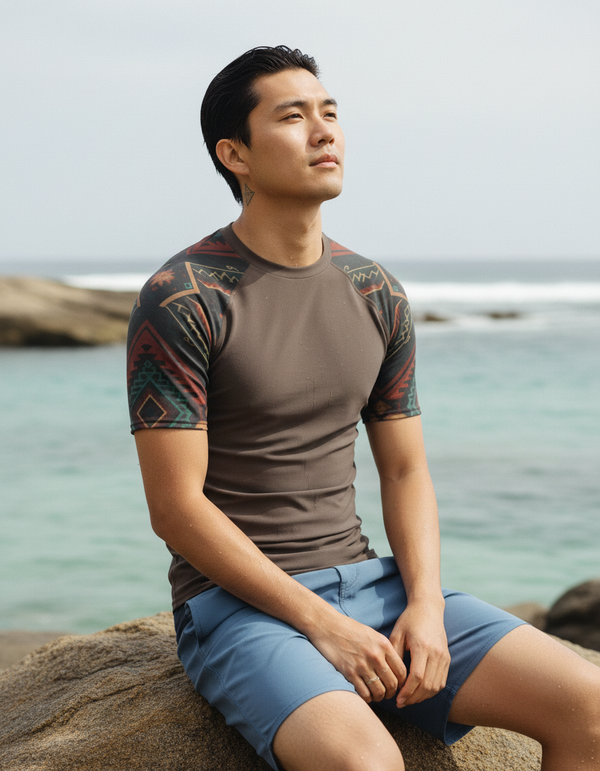Men's Navajo Pattern Rash Guard