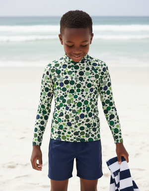 Kids Runway Emerald Dapple kids rashguards