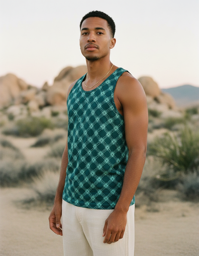 Men's Turquoise Yuki Tank Top tank top