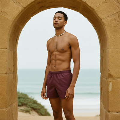 Aubergine Men's Swim Trunks swim trunks