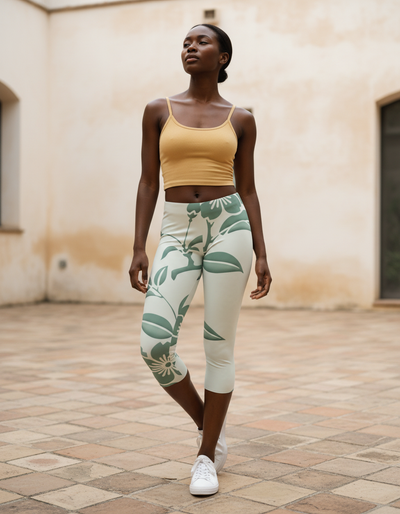 Jelly Mint Fusion Capri Leggings capri leggings