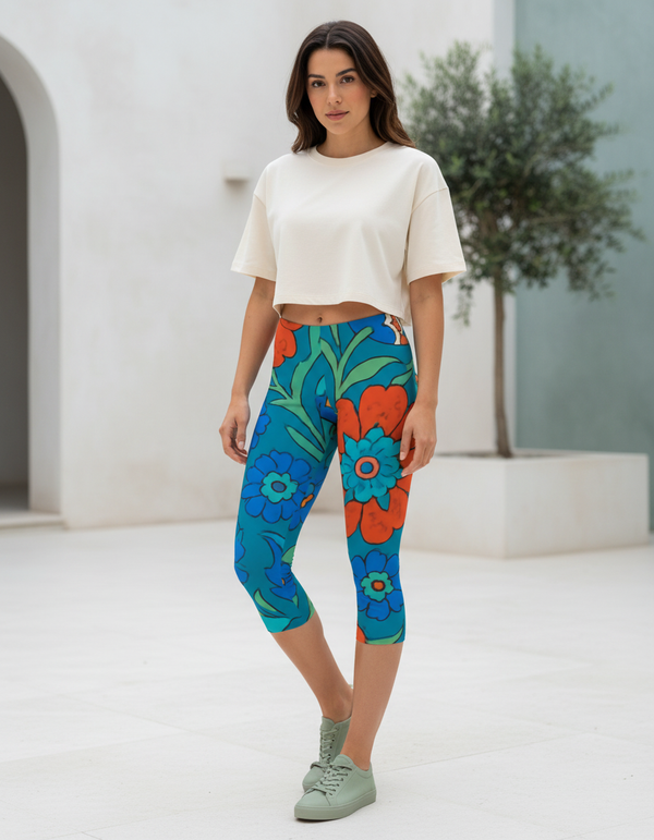 Aegean Capri Leggings Capri Leggings — Dripper
