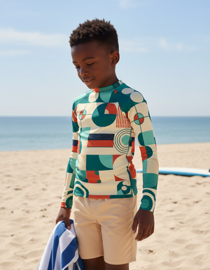 Transformative Teal Form Kids Rash Guard Kids Rash Guard — Dripper