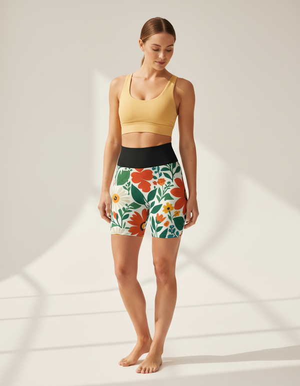 Yoga Shorts in Petal