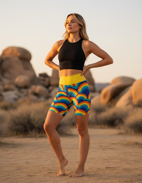 Yoga Shorts in Prism