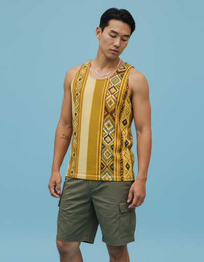 Men's Yellow Tierra Tank Top tank top