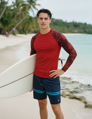 Fiery Red Kumo Rash Guard Men's Rashguard — Dripper