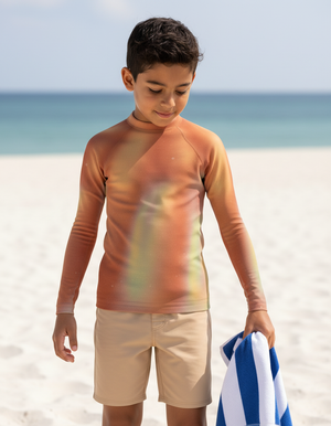 Burnt Sienna Chroma Kids Rash Guard Kids Rash Guard — Dripper