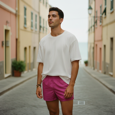 Magenta Men's Swim Trunks swim trunks