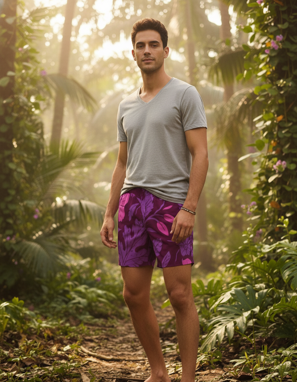Tropical Bliss Lush Swim Trunks